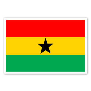 Flag of Ghana as a sticker 