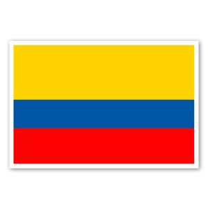 Flag of Colombia as custom stickers 