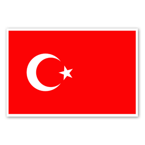 Flag of Turkey as stickers 