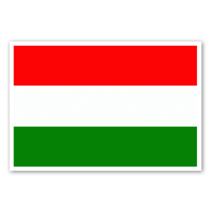 Flag of Hungary as stickers 