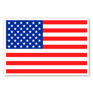 Order the flag of United States as custom stickers today! 