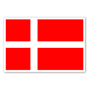 Order the flag of Denmark as custom stickers today! 