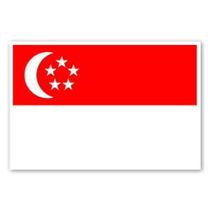 Singapore flag as a sticker 