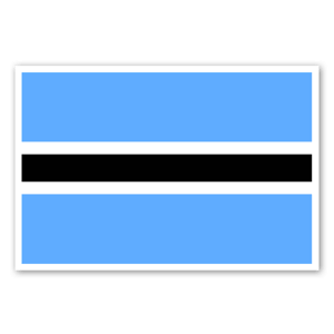 Flag of Botswana as a sticker 