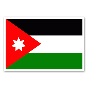 Flag of Jordan as a sticker 