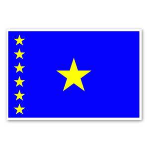 Congo flag as a sticker 