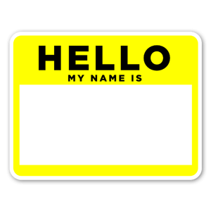 Add your name to this label and use it for a birthday party, a conference or whatever you like! 