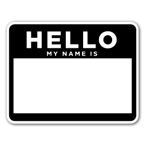 Add your name to this label and use it for a birthday party, a conference or whatever you like! 