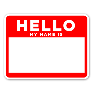 Add your name to this label and use it for a birthday party, a conference or whatever you like! 